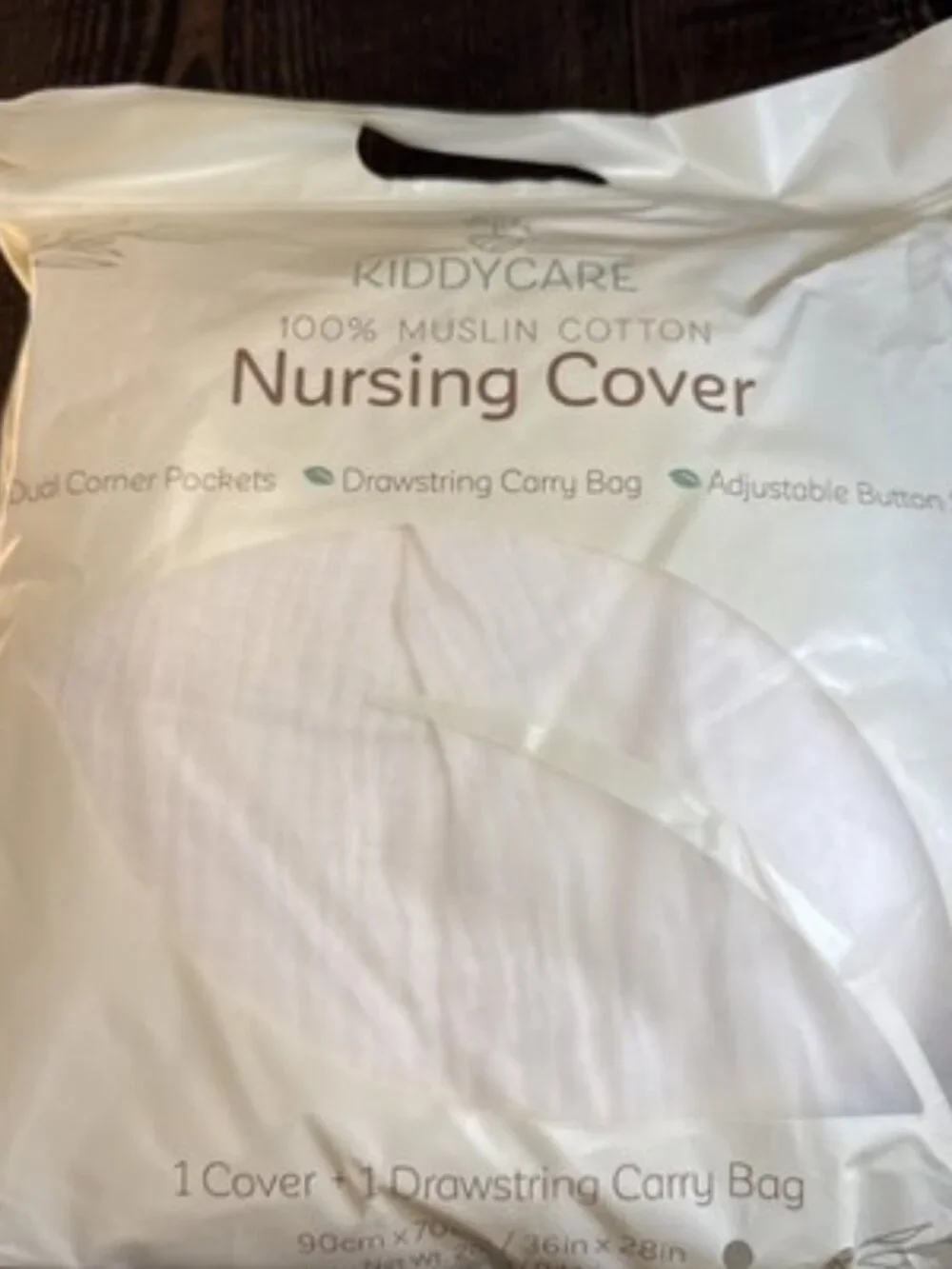 Kiddycare Muslin Nursing Cover – Lightweight Breastfeeding Shawl Cream